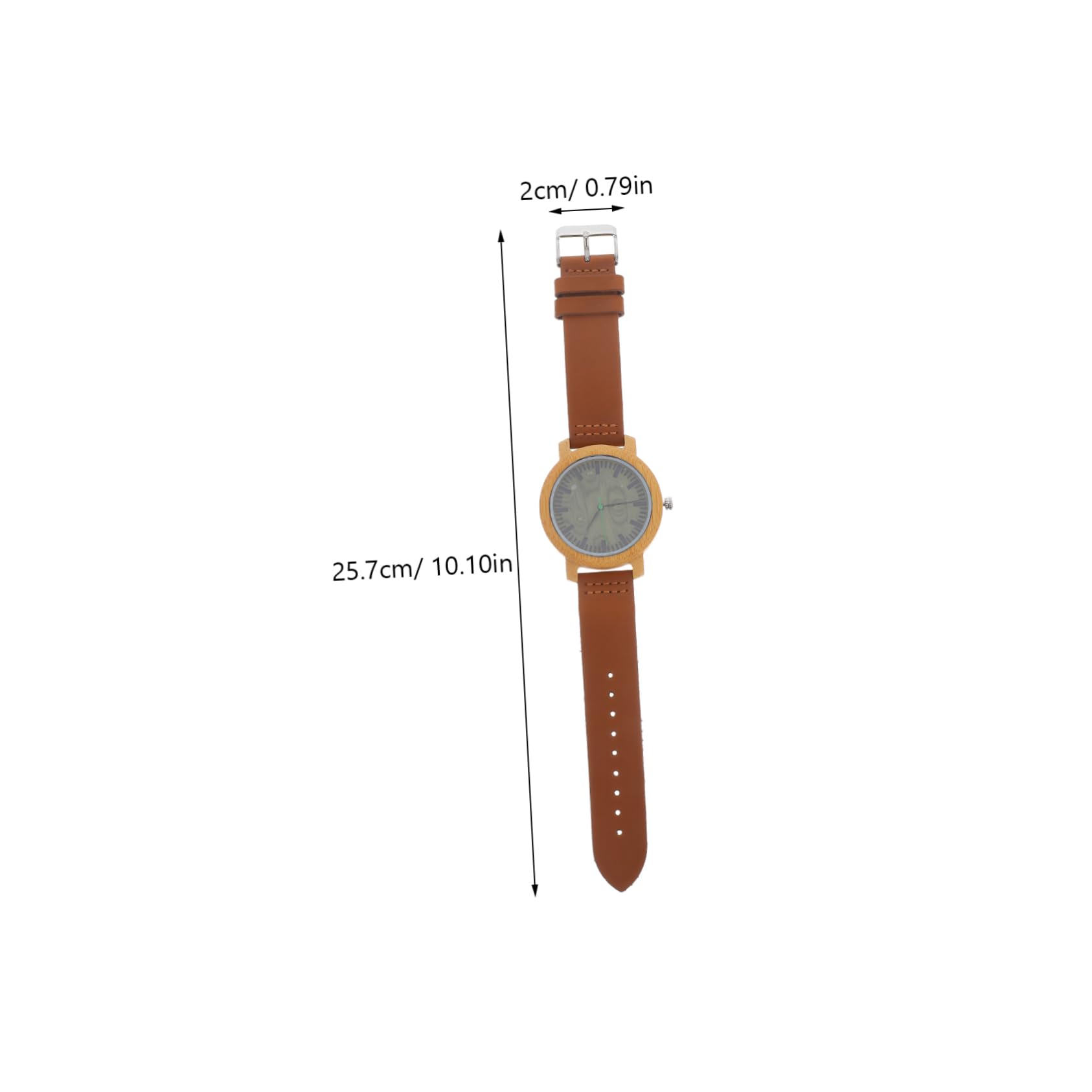 SHERCHPRY Reloj De Madera para Hombre Reloj De Pulsera Artesanal Correa De Cuero Genuino y Movimiento De Cuarzo para Uso Diario y Formal Hecho Mano De Bambú y Madera Verawood