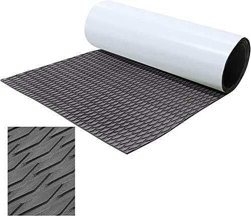 HZshark Boat Flooring EVA Foam Boat Decking Universal DIY Surfboard Traction Pad Non-Slip Grip Mat Self-Adhesive 47.2x11.8 Trimmable Sheet for Fishing Boat Kayak Yacht RV for Jet Ski for Jon Boat