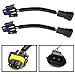 iJDMTOY H11 H8 H9 Extension Wiring Harness Sockets Wires Compatible with High/Low Beam or Fog Lights Use