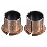 uxcell Flanged Sleeve Bearings 22mm Bore x 25mm OD x 25mm Length x 32mm Flange Dia x 1.5mm Flange Thickness Wrapped Oilless Bushings 2pcs
