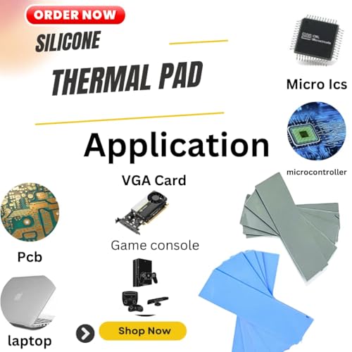 Image of AR Thermal Pad 12W /MK Thermal Conductivity Silicone Pads with Apply for SSD CPU GPU LED, Size- 50MM*50MM (Grey, Thickness 2 MM)