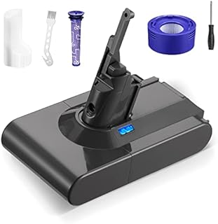 FirstPower 4500mAh Replacement Battery for Dyson V8 SV10 Li-ion Battery for Dyson V8 Absolute Fluffy Animal SV10 with1 Pre-Filter+ 1 Post Filter+Cleaning brush+Screwdriver