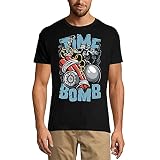 Homme Tee-Shirt Bombe À Retardement – Time Bomb – T-Shirt Vintage Noir Profond XXL