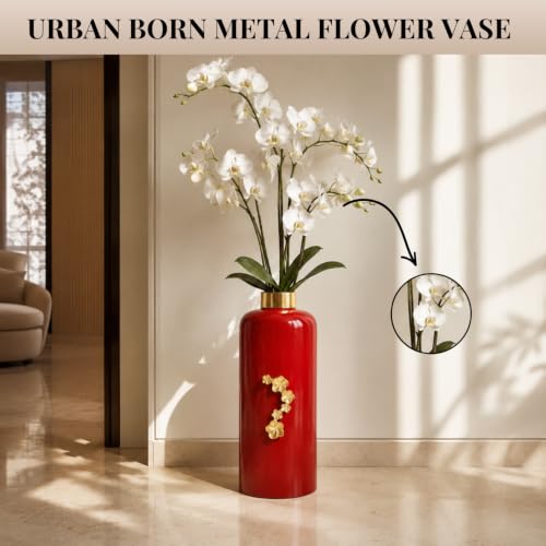 Image of Urban Born Vases For Living Room Corner |Big Vases For Elegant Home Decoration |Home Decor Flower Vase Iron |Fresh or artificial Metal Flower Vase Stand For Dining Table, Bedroom, Office, Wedding Gift