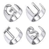 KeyStyle Women's GUTS Rings, White Gold Letter Rings Sets for Guts World Tour Concert