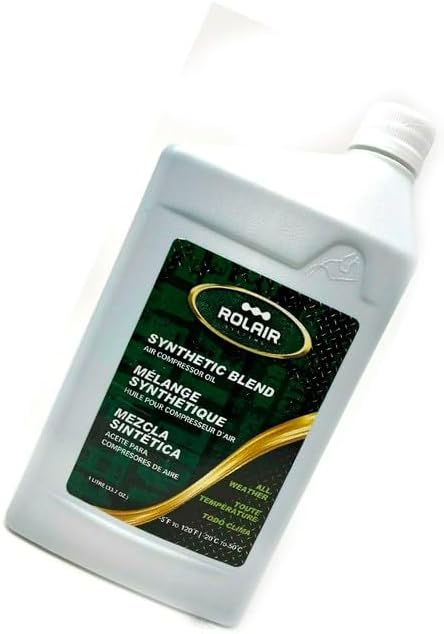 OILBLNDSYN34 1 QUART OF ROLAIR SYNTHETIC AIR COMPRESSOR LUB OIL ALL WEATHER OIL