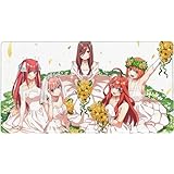 五等分の花嫁 マウスパッド アニメ 大型 ゲーミングマウスパッド 耐久性 滑り止め防水 ライティングパッド ウォッシャブルマウスパッド ホームオフィス 人気 赠り物 75x40cm 16x29.5inch （75x40x0.3cm）