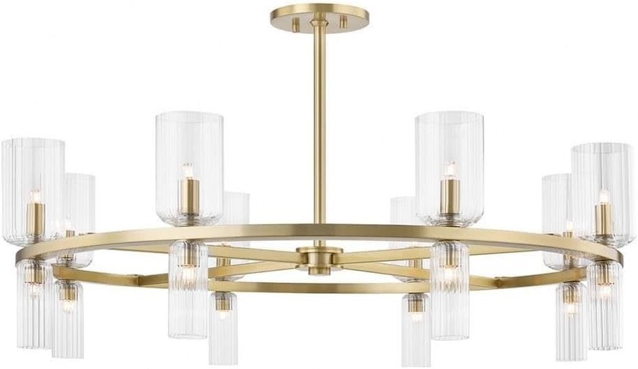 Mitzi H384816-AGB Tabitha - 16 Light Chandelier 11 inches Tall and 33.75 inches Wide - Aged Brass