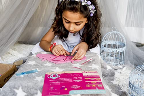 Jackinthebox Princess Themed Arts And Crafts Costume For Girls | Make A Cape, Tiara And Wand | Best Gift For Girls Ages 5 6 7 8 Years | 3 Craft Projects In 1 Box | Easter Gifts For Kids #TOP5