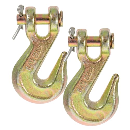 HEALLILY 2pcs 2 Ton Heavy Duty American Cargo Lifting Hook Logging Chain Accessory for Weight Lifting and Cargo Handling