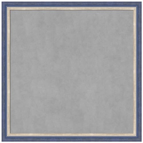 Amanti Art Blue Framed Magnetic Board, 13x13, Modern Office Decor