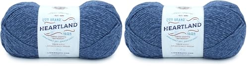 Image of Lion Brand Yarn Heartland Yarn for Crocheting, Knitting, and Weaving, Multicolor Yarn, 2-Pack, Carlsbad Caverns