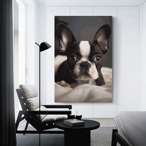 Tableau Boston Terrier décoration esthétique de chambre à coucher