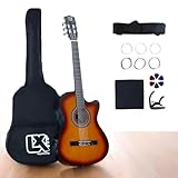 Genérico Violão Clássico Acústico Cutaway 38” Iniciantes - Kit Completo.