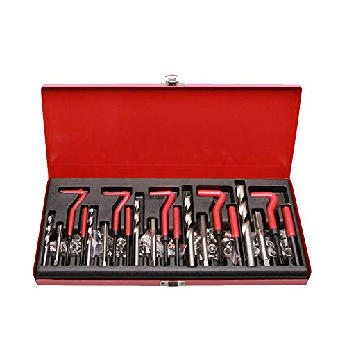 SAILUN 131 piezas de reparación de roscas, brocas, manguitos helicoil para motor de coche M5, M6, M8, M10, M12 Cover