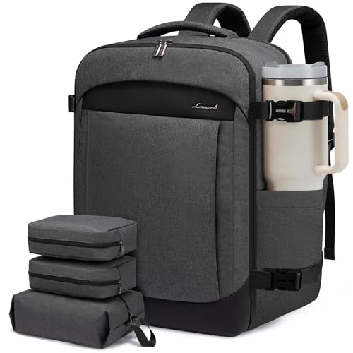 LOVEVOOK Handgepäck Reiserucksack, Reiserucksack Herren Damen Groß, Laptop Rucksack Daypack Backpack Kofferrucksack mit Laptopfach, Travel Backpack Carry On Luggage für Business Trip