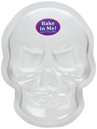 CK Products Kuchenform mit Totenkopf-Motiv, aus Kunststoff, Weiß Cover