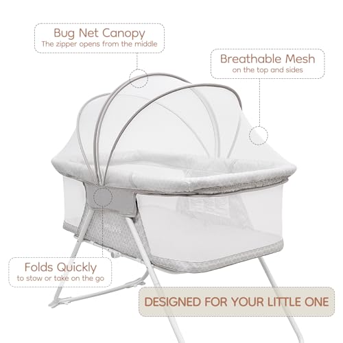 MFSLOVE Foldable Newborn Crib With Bug Net Baby Bed Infants Travel Cot,gift for newborn - Image 6