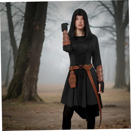 Robe d'elfe noire et ensemble complet d'accessoires de foire - 2
