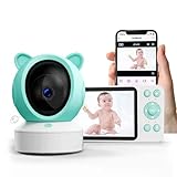 Duckdik Monitor de Bebé 2K/3MP con Cámara y Audio, Pantalla de 5', Visión Nocturna, Detección de Movimiento y Llanto, Audio Bidireccional, App Movil, Sensor de Temperatura y Humedad, Nanas