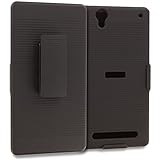 for Sony Xperia T2 Ultra Hard Holster Belt Clip Case Cover Matte Black