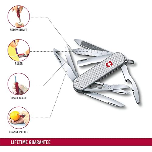Victorinox Schweizer Taschenmesser, Mini Champ, Swiss Army Knife, Multitool, 14 Funktionen, Brieföffner, Kapselheber, Drahtabisolierer