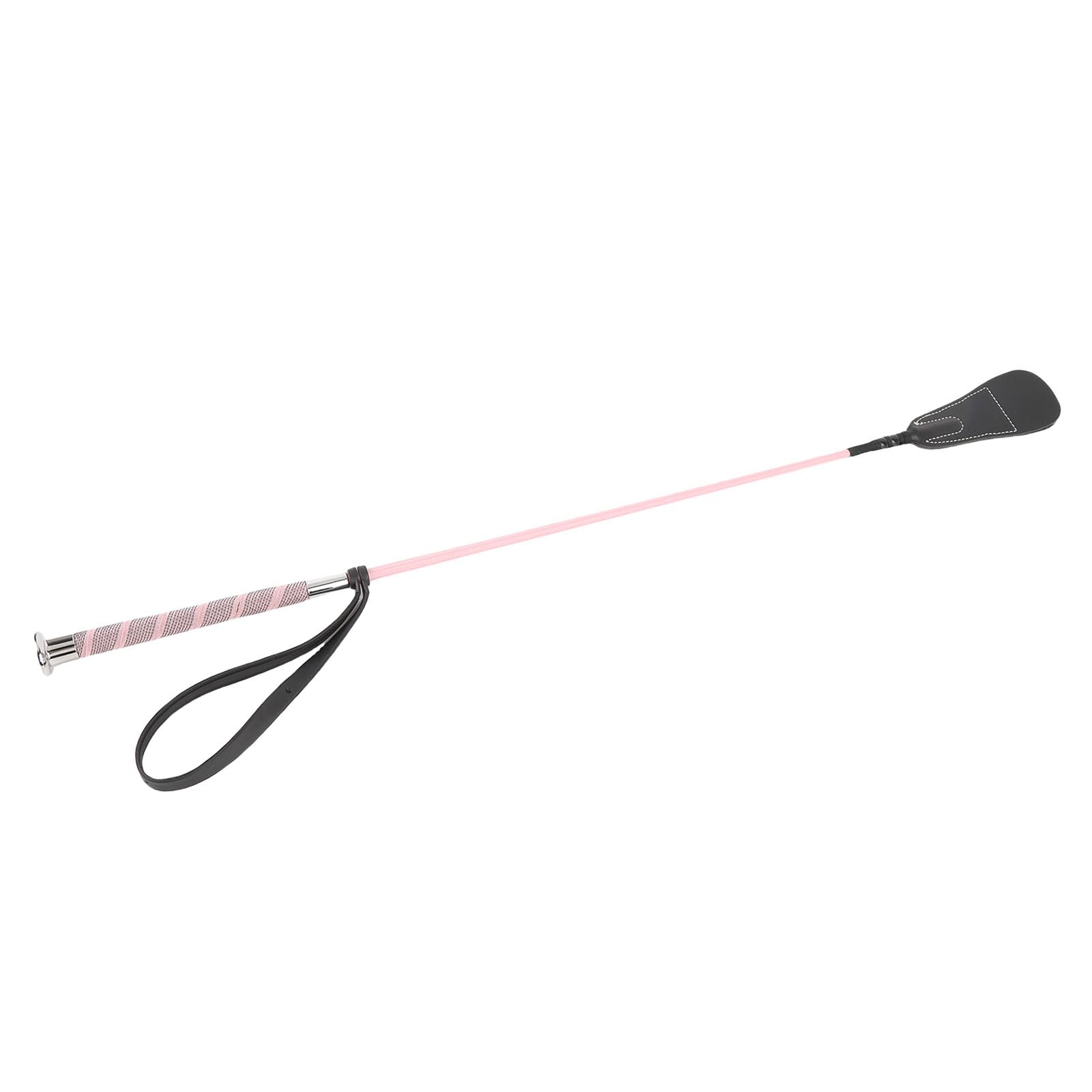 Wakects Látigo para Montar, Látigo para Doma de Caballos, 68 Cm, Fibra de PC y Cuero con Antideslizante, Correa de Goma para la Muñeca para Control de la Palma en Entrenamiento de Equitación y Uso