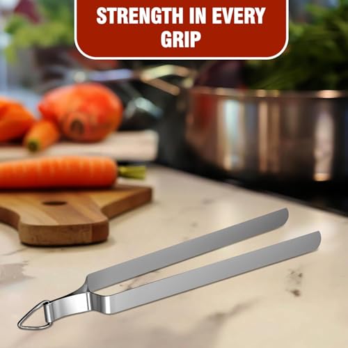 Image of Kitchen Expert Stainless Steel Tong | Set of 1 | Serving Food | Roti Chapati, BBQ Salad Tong | Stainless Steel Roti Chapati /Chimta /Chipya | Steel Utility Tong for Kitchen | Stainless Steel Tong