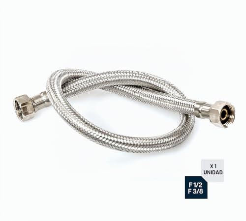 Miniatura 3 de Doja Industrial Latiguillo De Grifo Flexible Hembra Hembra H 1 2 - H 3 8 40 Cm De Longitud Manguera Para Grifo O Ducha De Acero Inoxidable Flexo Para Lavabo, Grifos, Cocina...