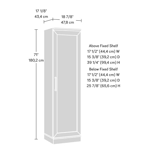 image for Sauder HomePlus Kitchen Pantry Storage Cabinet Slim Single Door with A