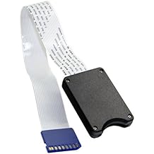 JSER Standard SD SDHC Male to SD Female Extension Memory Card Kit Soft Flat FPC Cable Extender 25cm Compatible for GPS Camera