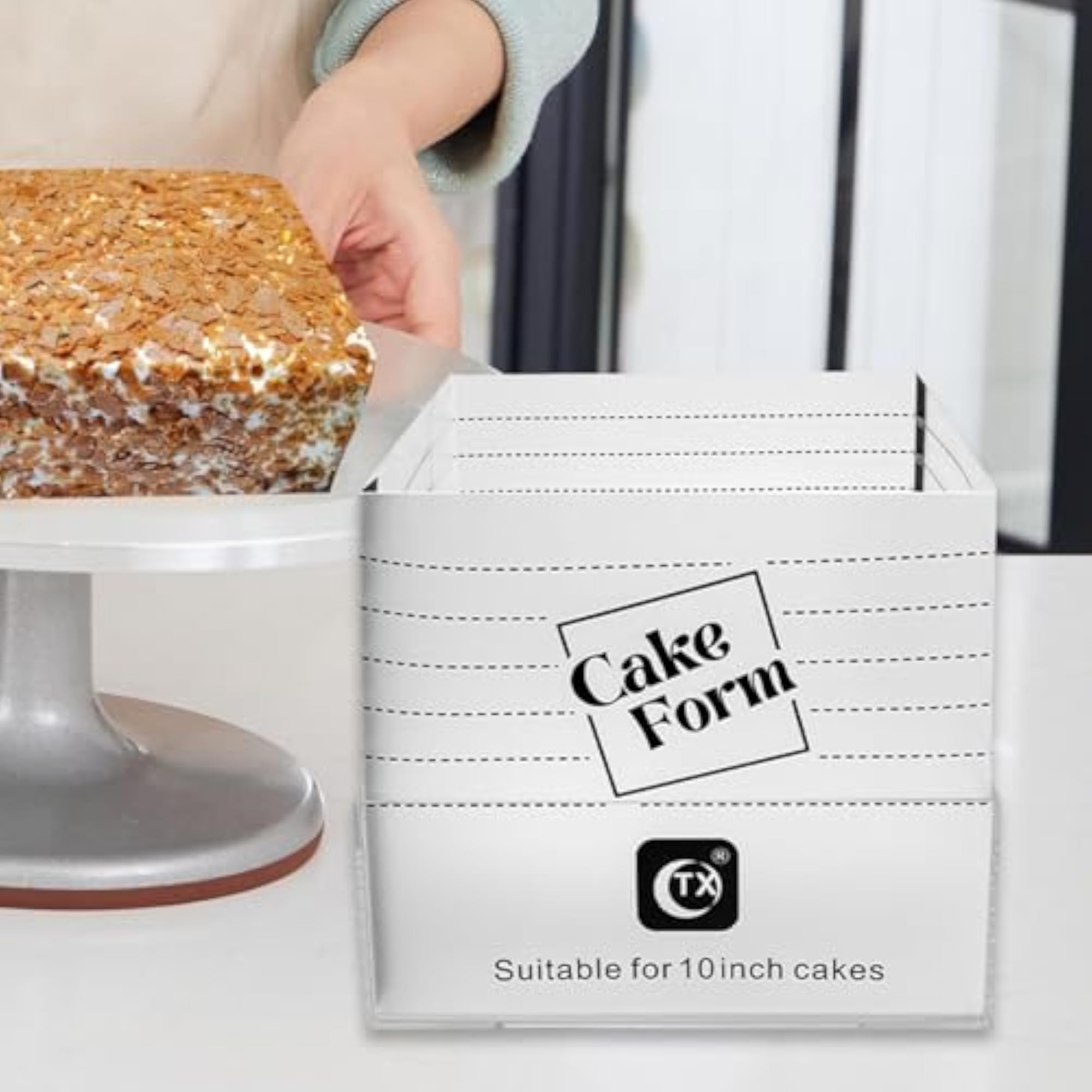 Square Cake Disc Adjustable Baking Tool for Home Bakery, 10inch