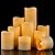 RY King Battery Operated Flameless Candle Set of 9 Real Wax Pillar Decorative Led Fake Candles with Remote Control and Timer (D3 x H3, 3", 4", 4", 5", 5", 6", 7", 8")