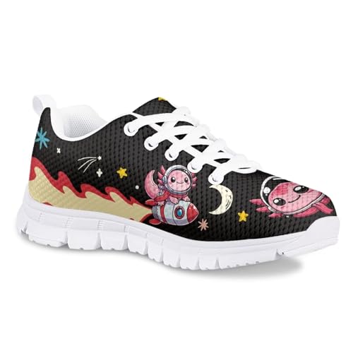 Cute Running Sneakers Lightweight Lace-up Indoor Shoes for Boys Girls Comfy Cute Breathable Tennis Shoes for Athletic US Little Kid 11-13 Big Kid 1-5 White Sole3