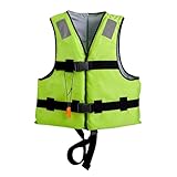 2026 Professionelle Rettungsweste für Erwachsene Wassersport Schwimmjacke Bootfahren Sicherheitsausrüstung Outdoor-Aktivitäten (Green, L)