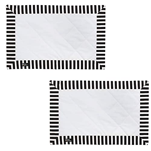 Tapete Higiênico Lavável para Cachorros, Petgram, Listado Preto, 67cm x 48cm - Kit com 2 unidades