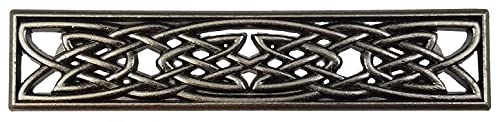 Set of 6 Classic Celtic Drawer Handles in Old Silver
