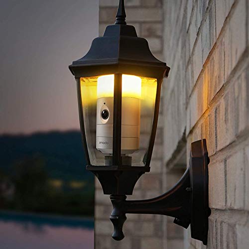 Zmodo Torch 360 Smart Home Garden Door Light Wireless Camera, Outdoor Wide Angle, Motion Alert, Silver, Without Infrared Night Vision #TOP2