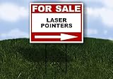 LASER POINTERS For Sale White Red Black Right Arrow 1 Single Sided 18x24 in Yard Road Sign w/Stand