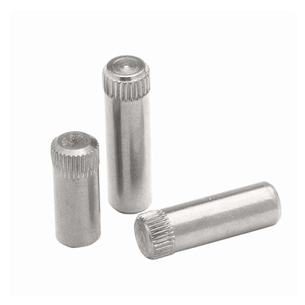50 szt. radełkowane kołki osi ze stali nierdzewnej 304, kołki prętowe 6 x 35 mm do mocowania urządzeń blokujących, stała forma mechaniczna.
