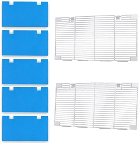 ESUDNT RV Air Conditioner Covers Grill Compatible with Dometic 3104928.019 for RV(2 pcs A/C Ducted Grilles and 5 pcs Filter)