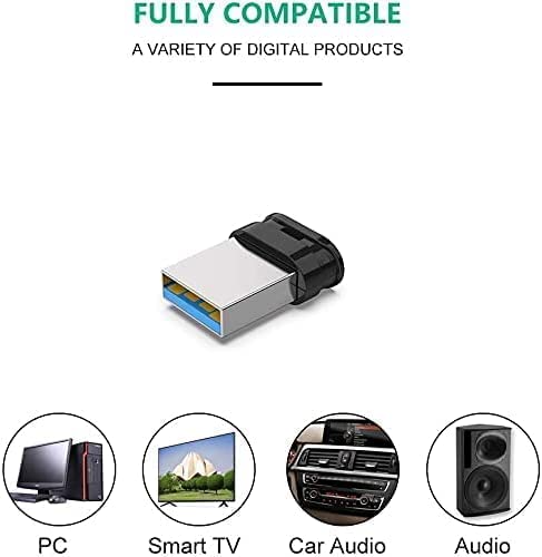 Vansuny Mini USB Stick 128GB USB 3.0 Flash Drive with Lanyard for PC Laptop, Printer, TV, Car (Black), Black-USB3.0-2Pack - Image 3