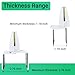 Vandebiao Adjustable Desk Clamp Mounts - 2 Pack Sneeze Guard & Privacy Panel Brackets for Office Partitions, Workstation Dividers, and Desk Accessories Installation (White)