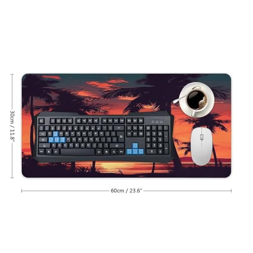 Palm Tree Summer Sunset Pad para Escritorio Grande 30x60cm miniatura 2