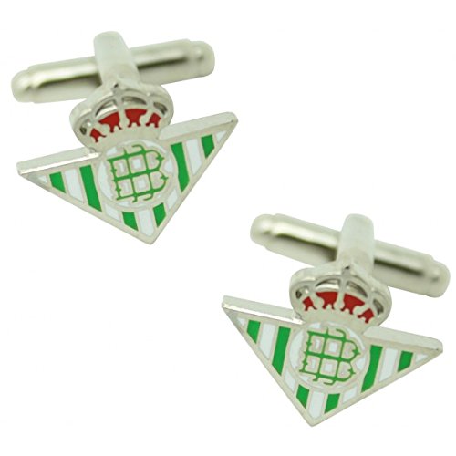 MasGemelos - Abotoaduras reais Betis Cufflinks, Aço inoxidável