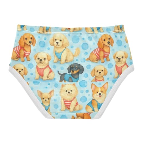 Cute Cartoon Dogs Blue Toddler Girls Underwear 2t Cotton Panties for Girl Artistic Briefs Kids Undies2