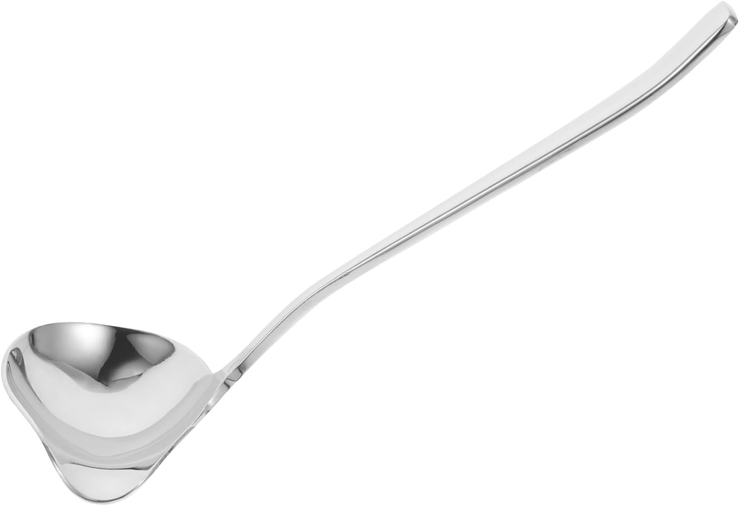 SHOWERORO Small Stainless Steel Gravy Spoon with Spout Thickened Sauce Ladle for Kitchen Cooking and Serving