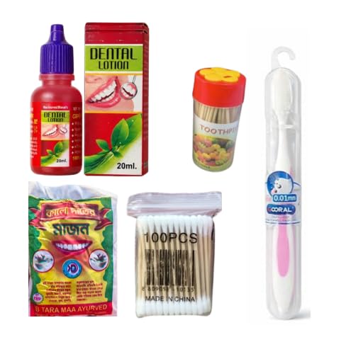 New 5-in-1 Complete Oral Care & Hygiene Combo Kit | Teeth Whitening Dental Lotion, Ayurvedic Teeth Cleaning Powder, 0.01mm Ultra Soft Toothbrush, 50-Piece Toothpicks, 100-Pack Cotton Earbuds-image-13