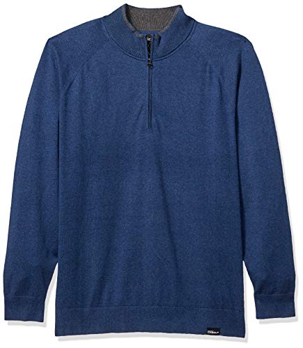 Skechers Golf Men's Fairway Long Sleeve 1/4 Zip Golf Sweater, Blue iris, XXL