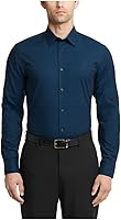 Vista 1 de Calvin Klein Camisa de vestir para hombre Slim Fit Herringbone Stretch